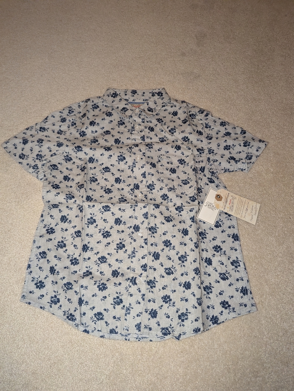 Nwt Original JACHS MFG CO. SHIRTMAKERS AUTHENTIC Button Down Boys Shirt Sz 5/6